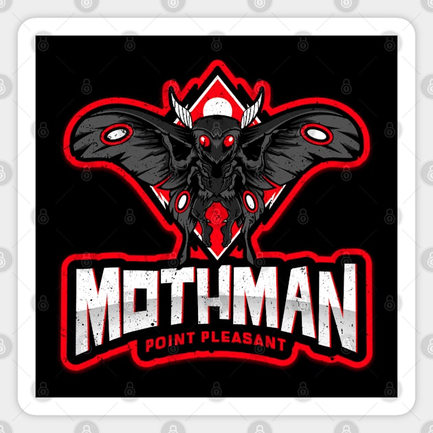 Mothman Distressed Magnet by teecloud